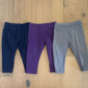 Primary Kids Leggings Trio - Navy, Purple, Gray